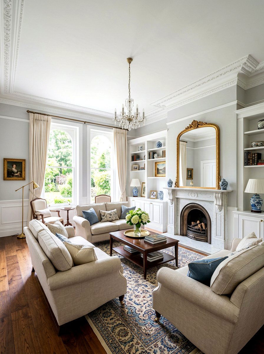 White crown molding - 30 ceiling trim ideas
