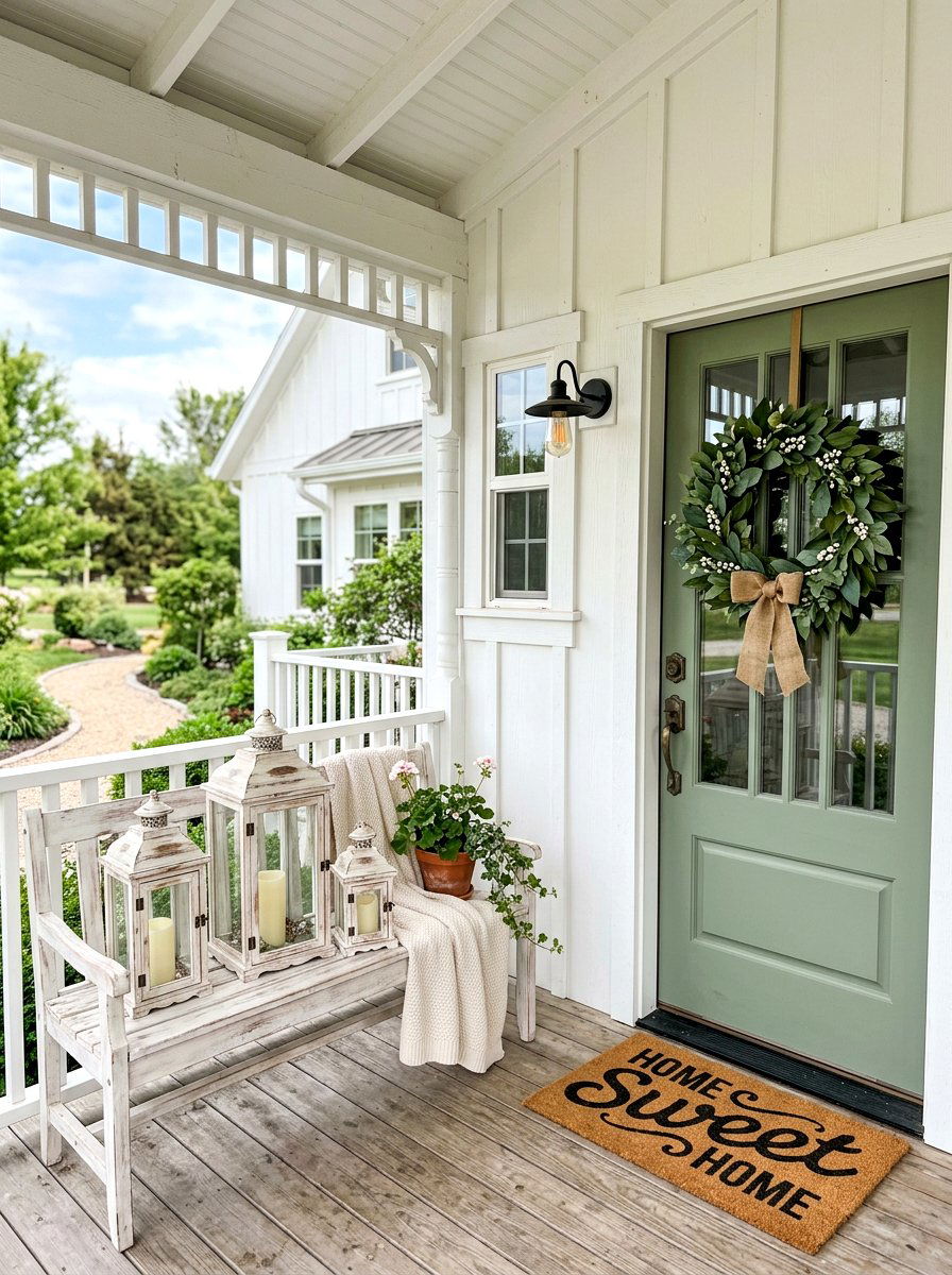 White farmhouse lanterns - 30 lantern patio cluster ideas