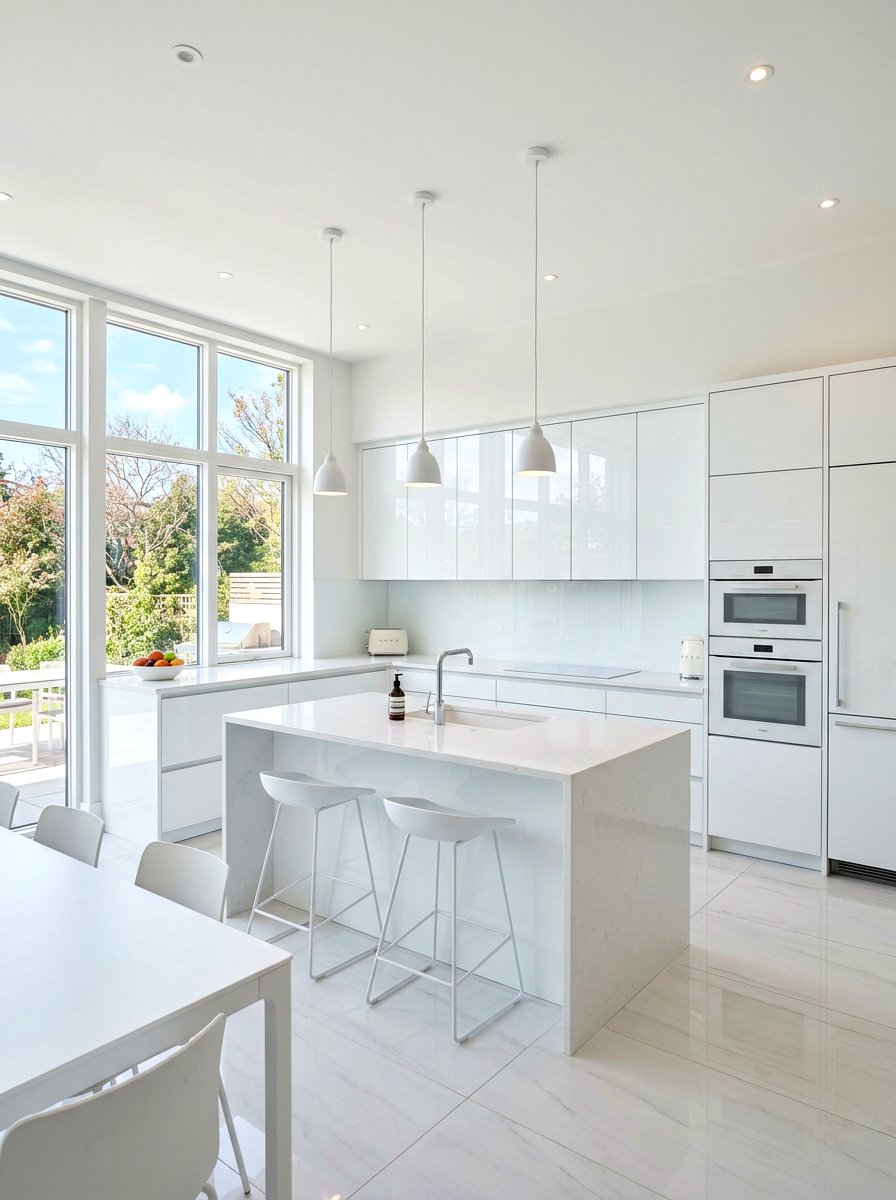 White glass kitchen cabinet - 30 glass front kitchen cabinet ideas
