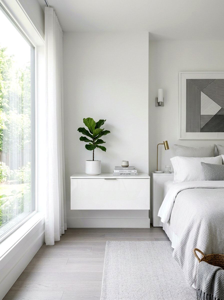White lacquer floating drawer - 30 floating drawer ideas