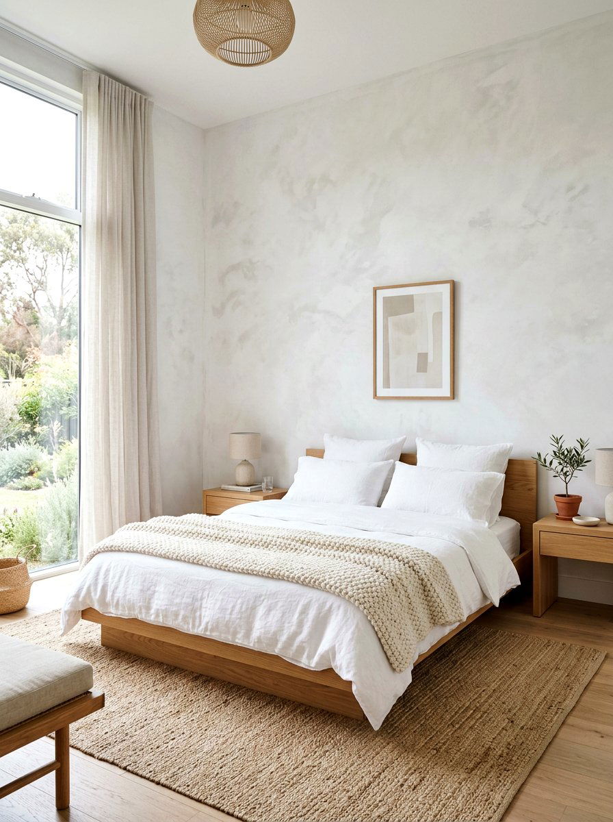 White limewash bedroom - 30 limewash wall ideas