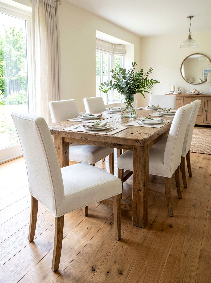 White linen dining chair - 30 skirted chair ideas