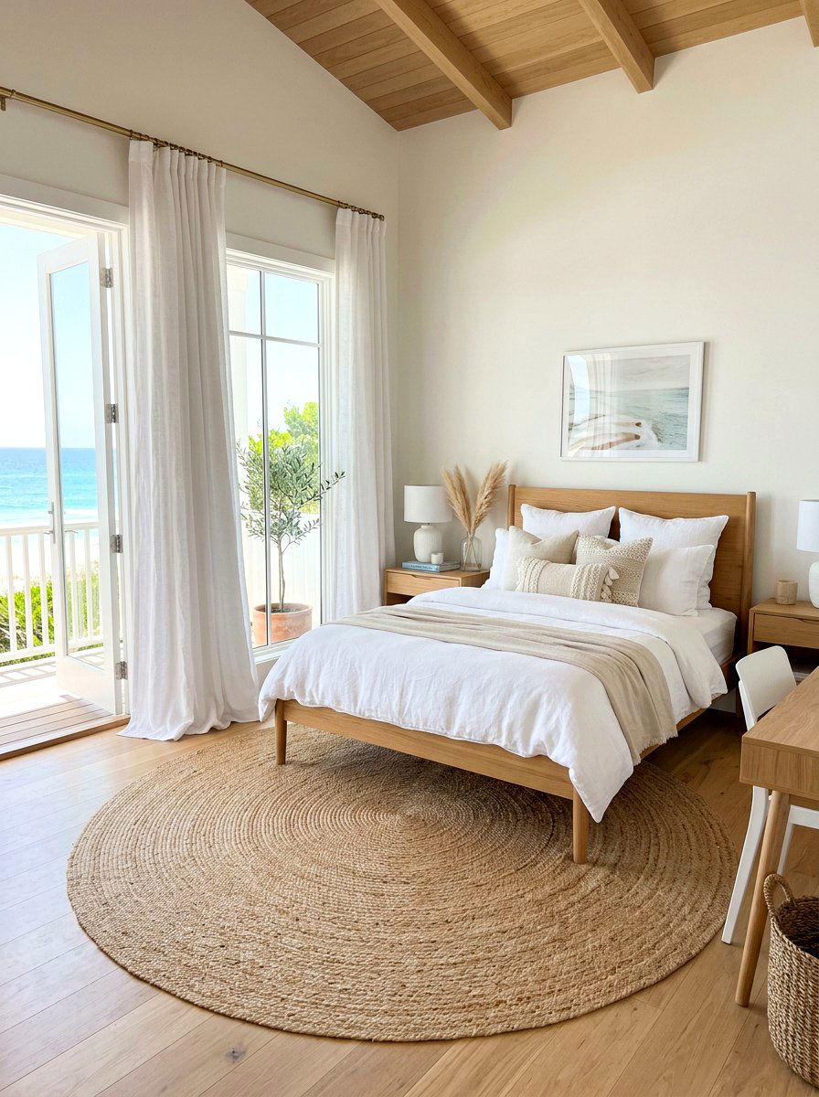 White linen puddled curtains - 30 puddled curtains bedroom ideas