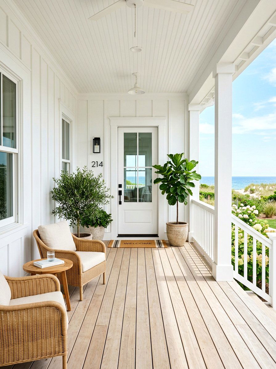 White modern porch - 30 modern front porch ideas