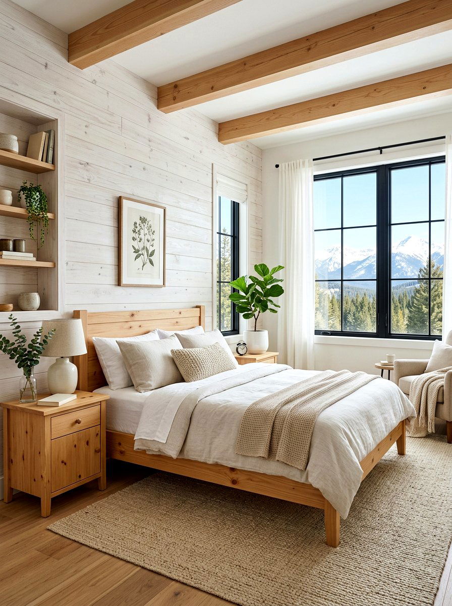 White mountain cabin bedroom - 30 mountain cabin bedroom ideas
