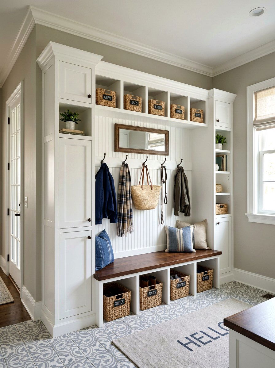 White mudroom built ins - 30 designer mudroom ideas