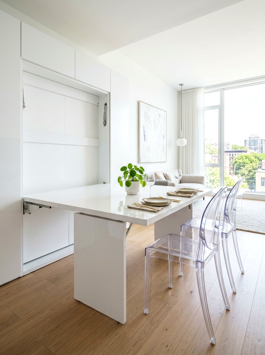 White murphy dining table - 30 Murphy dining table ideas
