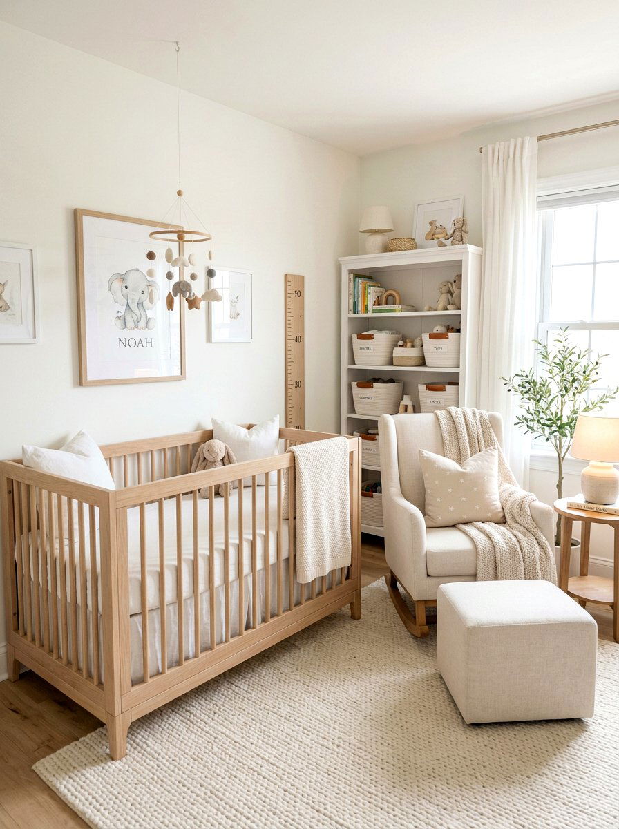 White nursery - 30 calm minimal decor ideas