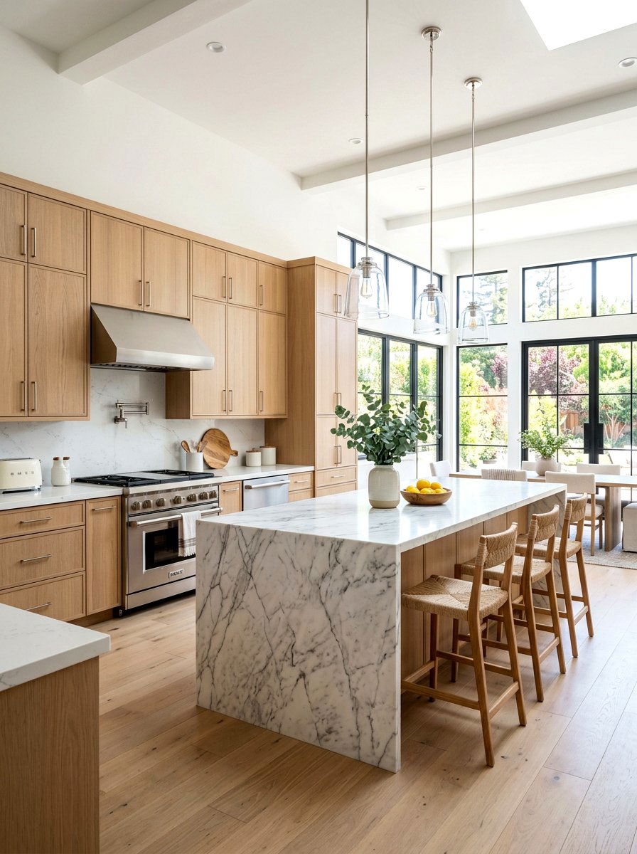 White oak kitchen cabinets - 30 oak kitchen cabinet ideas