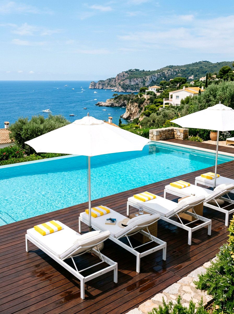 White poolside chair - 30 pool lounge chair ideas