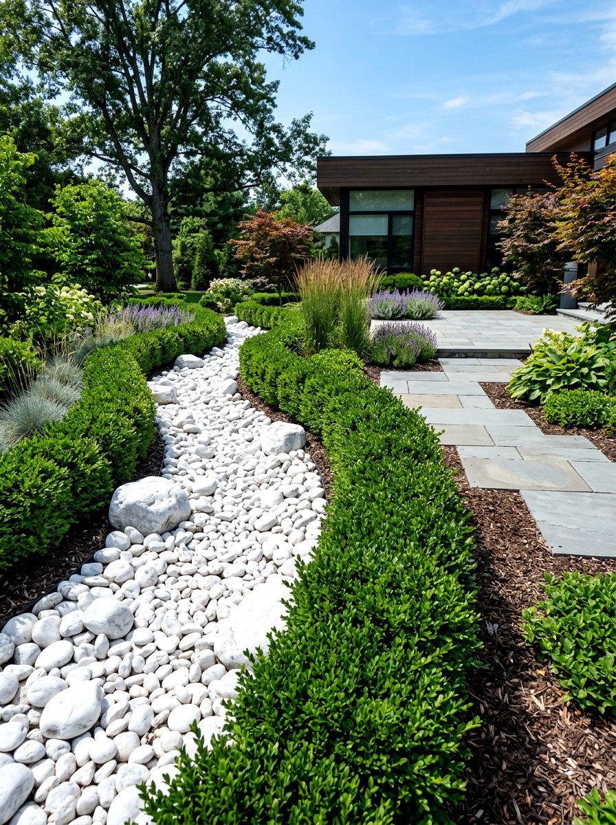 White rock dry creek bed - 30 dry creek bed ideas