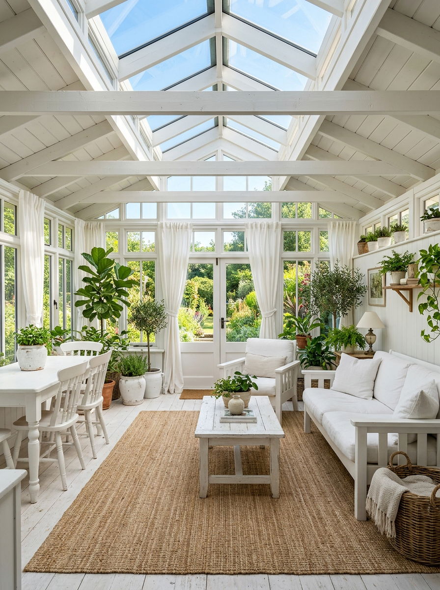 White rustic sunroom - 30 rustic sunroom ideas