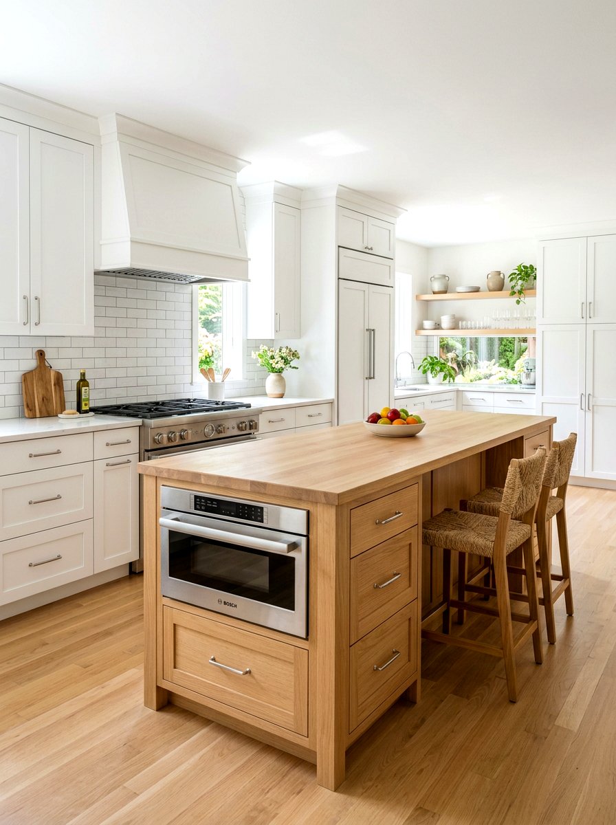 White shaker kitchen - 30 drawer microwave ideas
