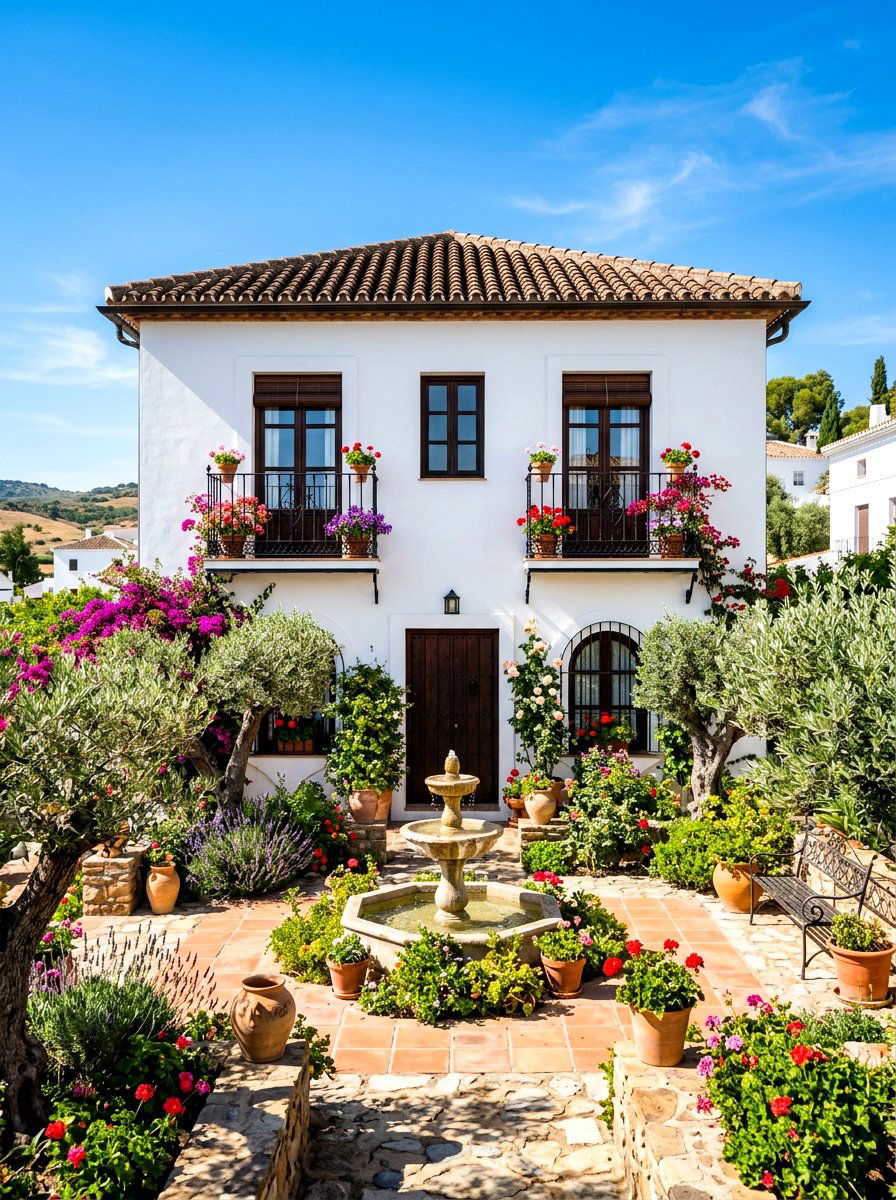 White stucco house exterior - 30 two story house exterior ideas