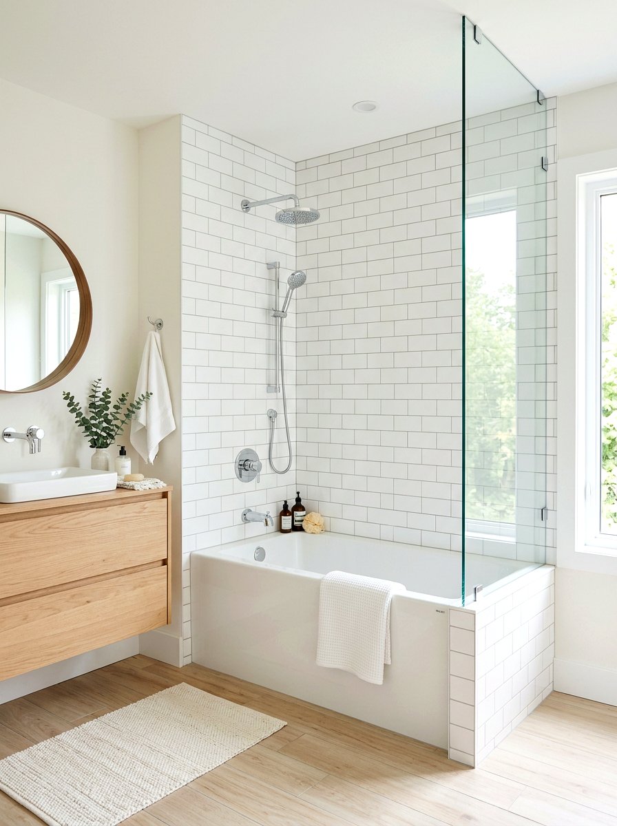 White subway tile - 30 tub surround ideas