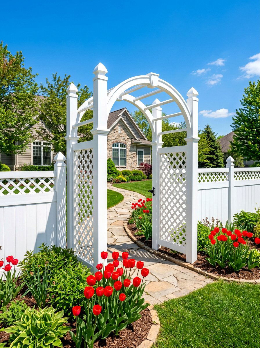 White vinyl entry arbor - 30 arbor entry exterior ideas