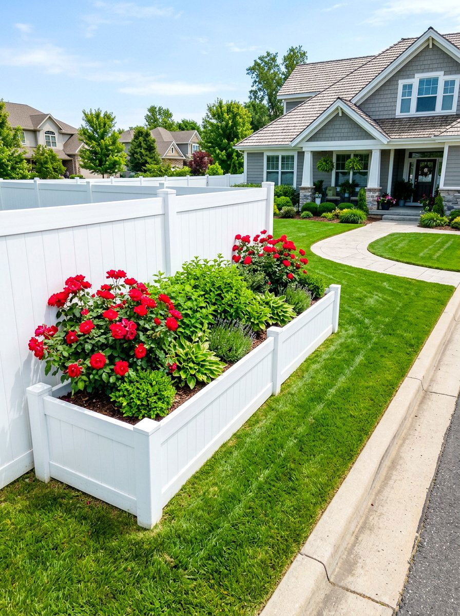 White vinyl garden box - 30 narrow raised bed ideas