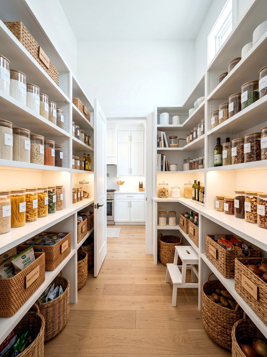 White walk in pantry - 30 back kitchen pantry ideas