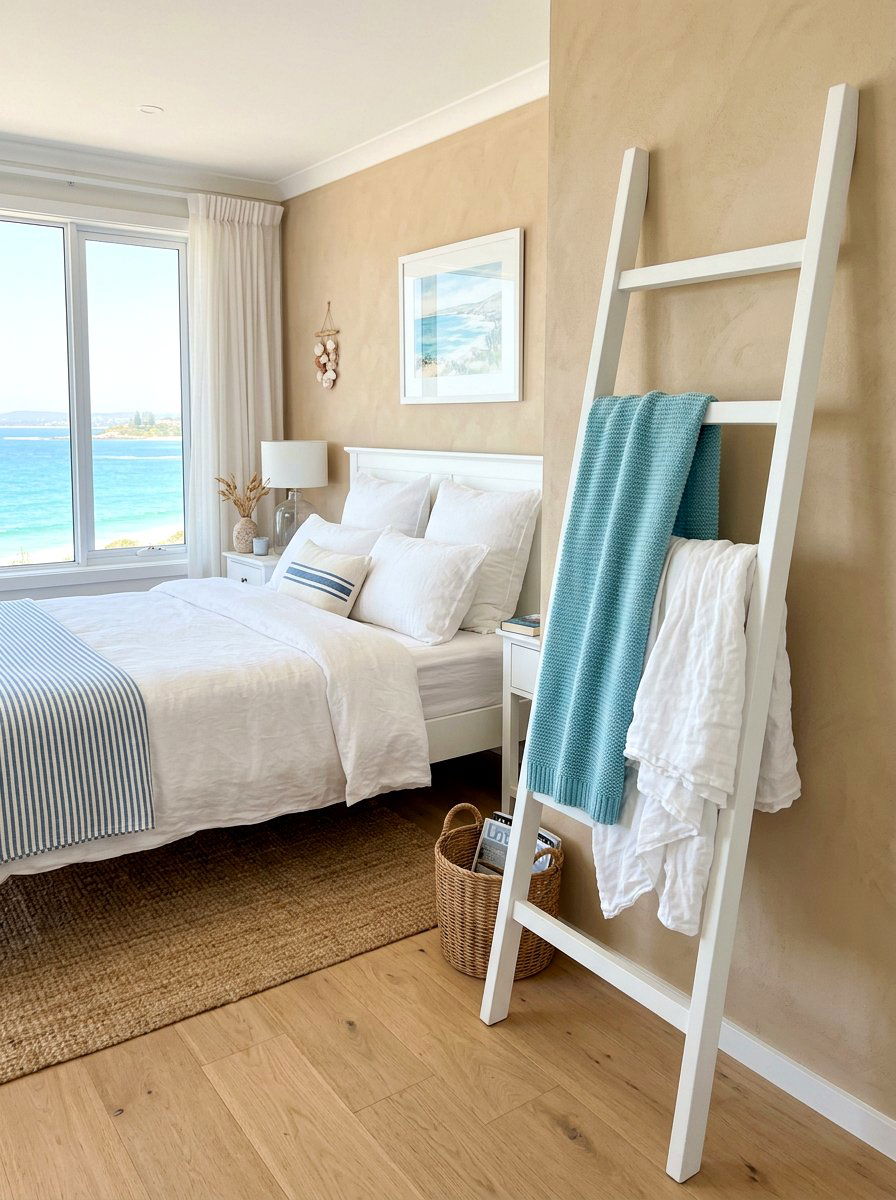 White wood ladder - 30 decorative ladder ideas