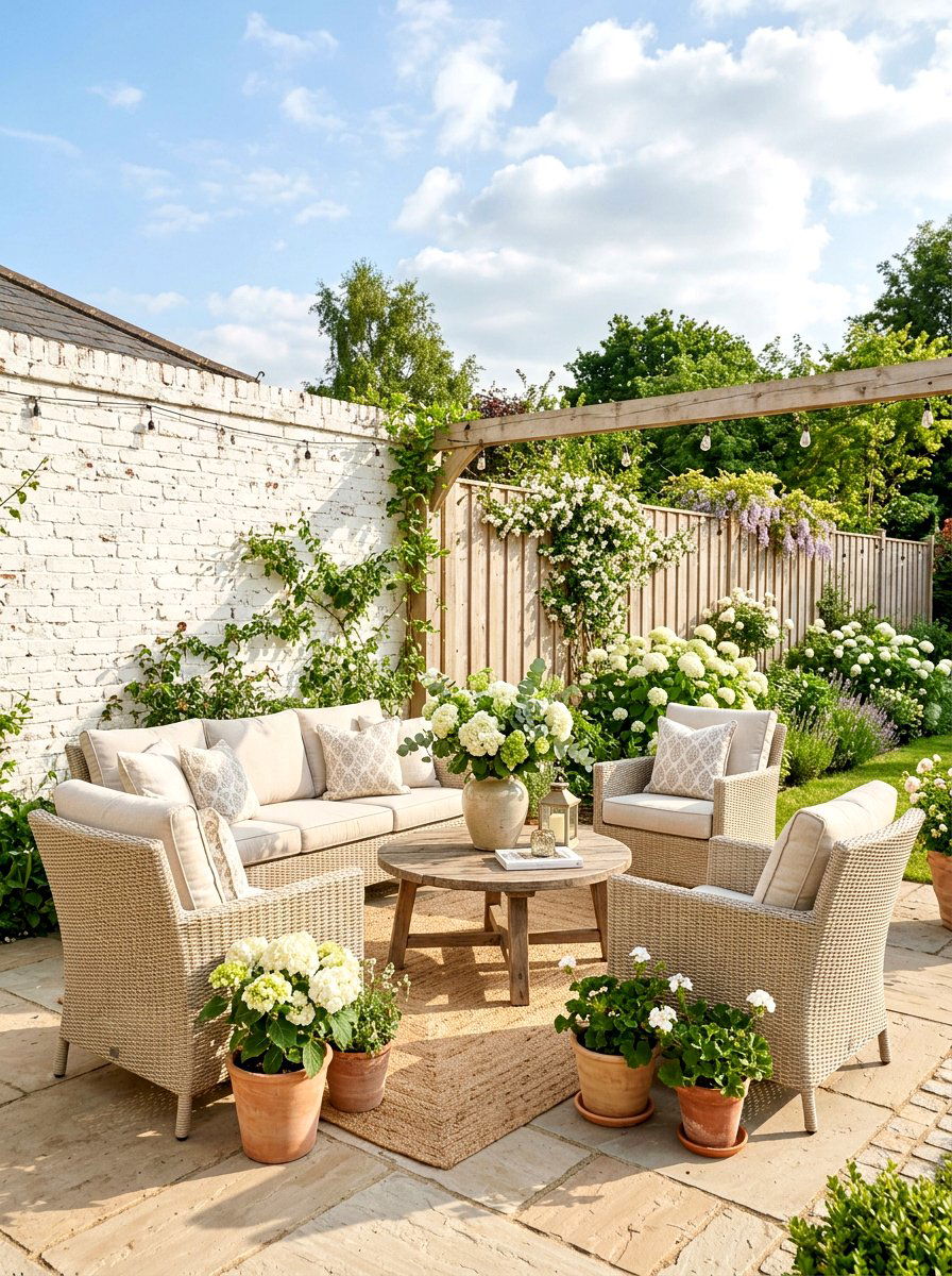 Whitewashed Sand Toned Patio - 30 sand toned patio ideas