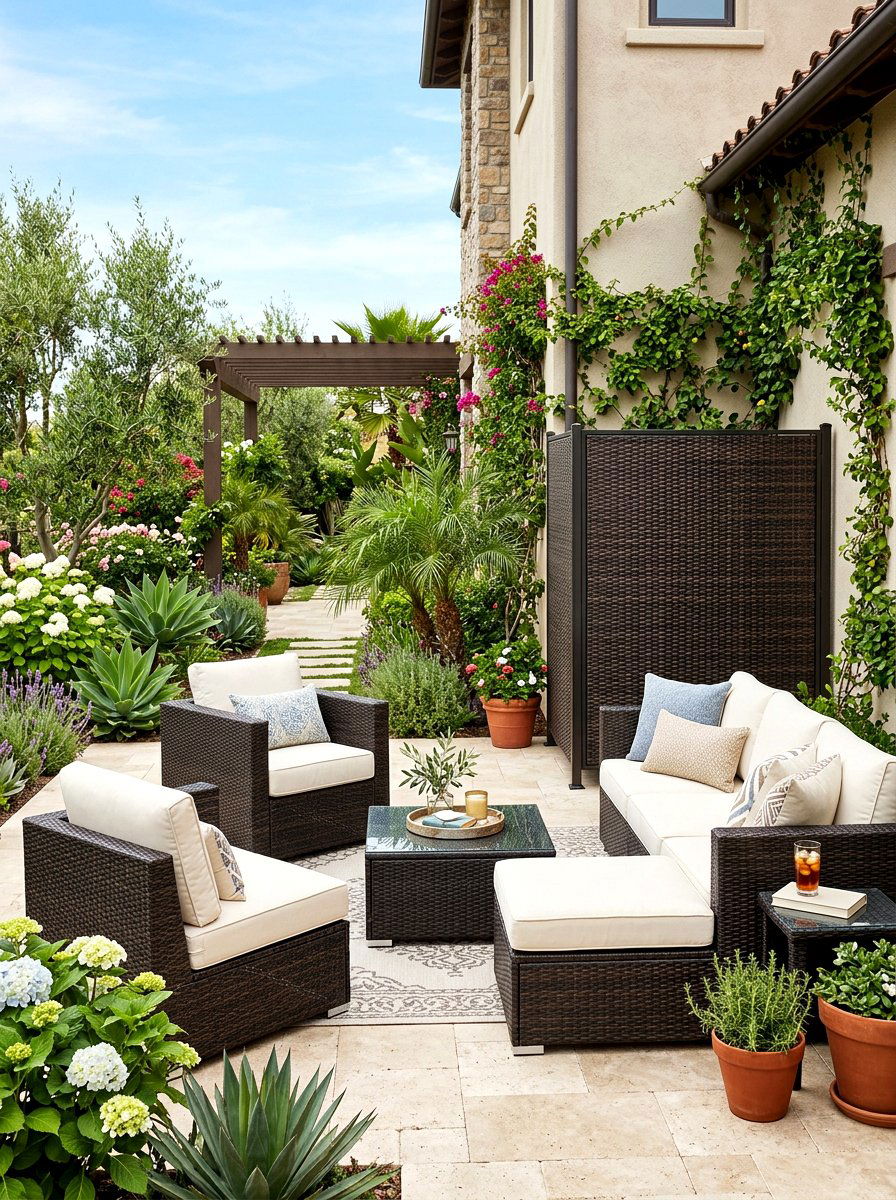 Wicker AC Privacy Panel - 30 air conditioner screen ideas