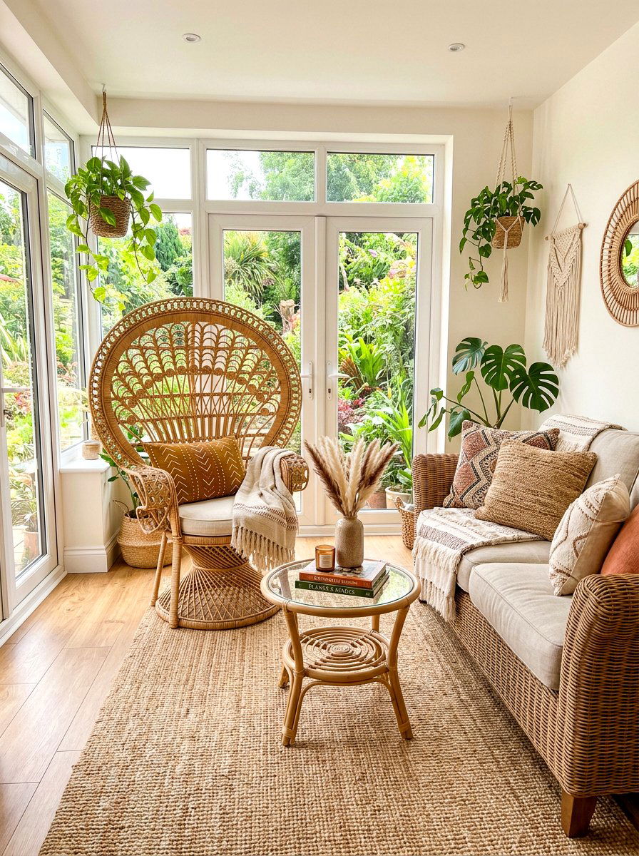 Wicker And Rattan Sunroom Seating - 30 sun filled sitting room ideas