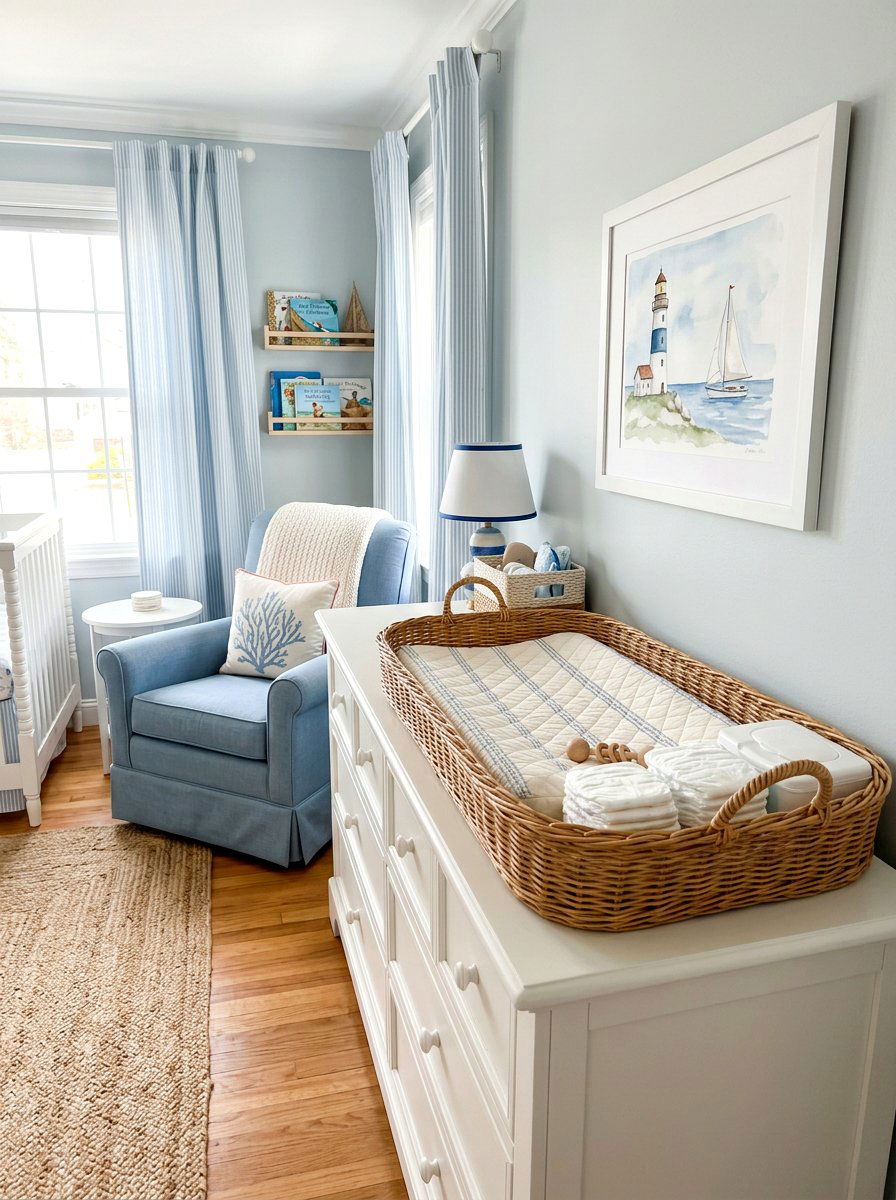 Wicker Bassinet Changing Tray - 30 changing station ideas