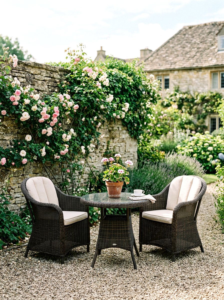 Wicker Bistro Set - 30 all weather wicker patio ideas