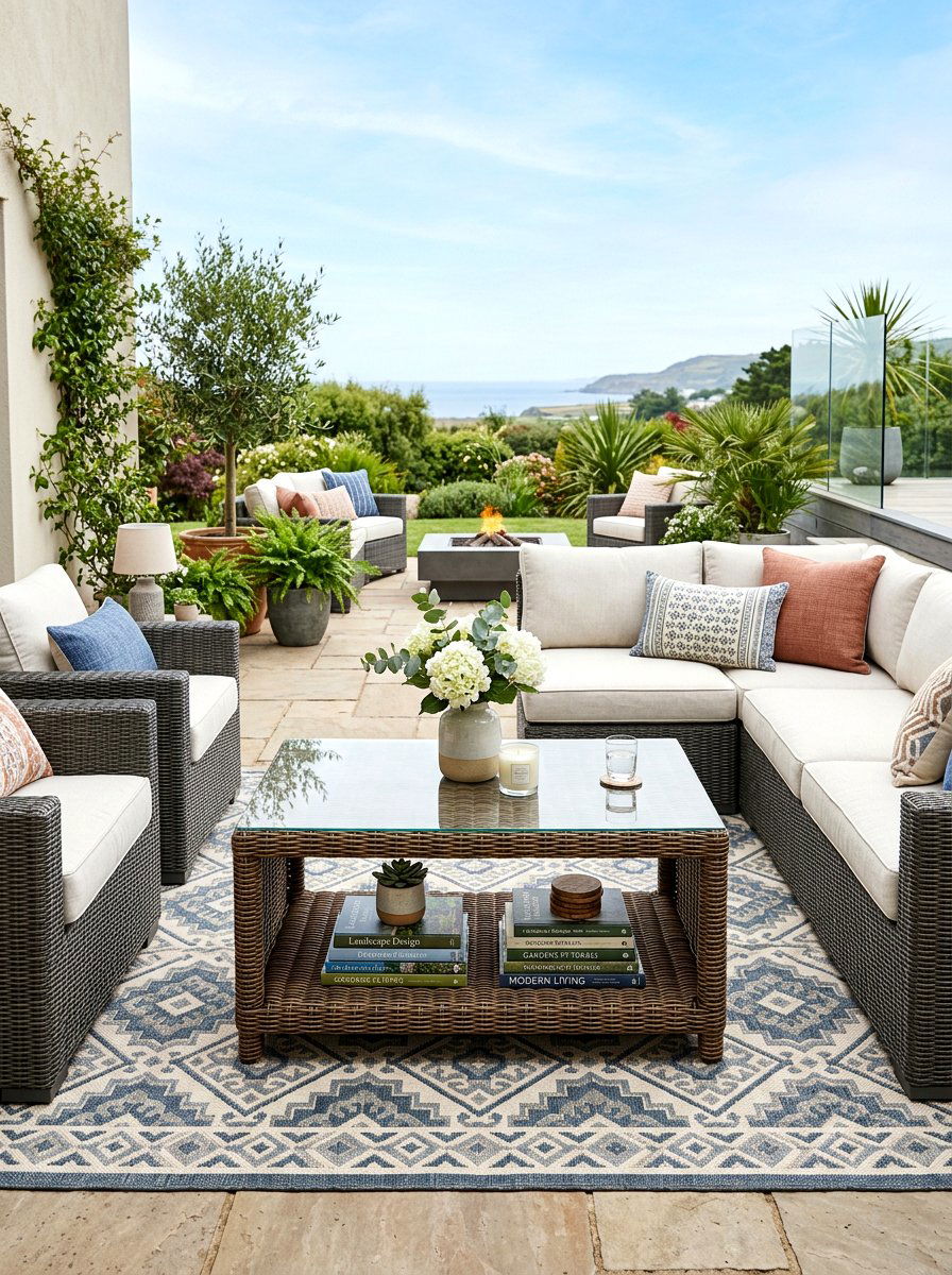 Wicker Coffee Table - 30 all weather wicker patio ideas