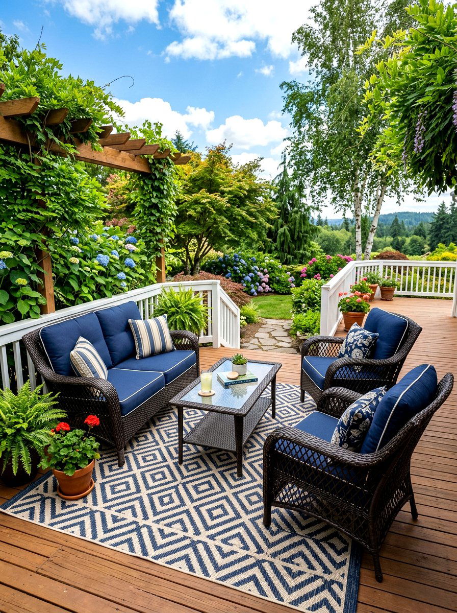 Wicker Conversation Set - 30 deck seating ideas