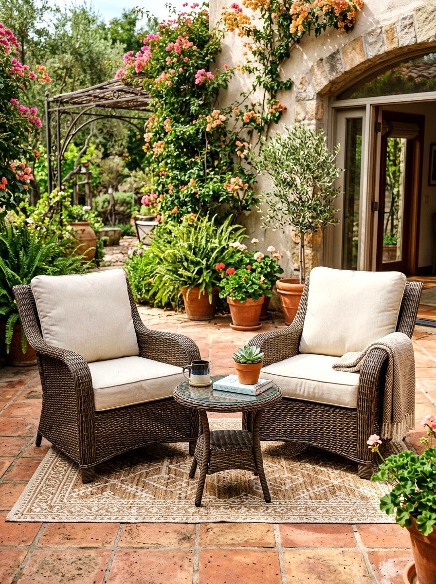 Wicker Conversation Set - 30 balcony furniture ideas