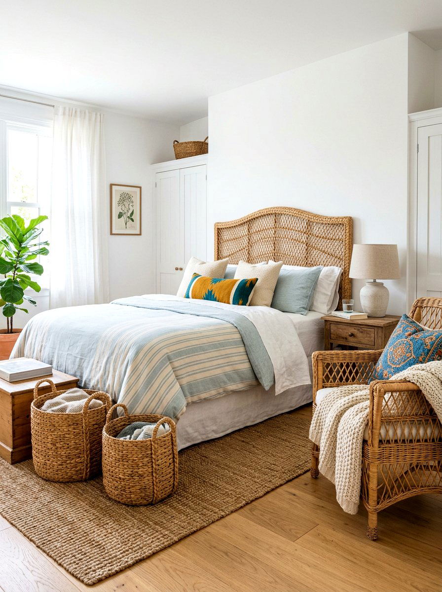 Wicker Furniture Set - 30 grandmother bedroom ideas