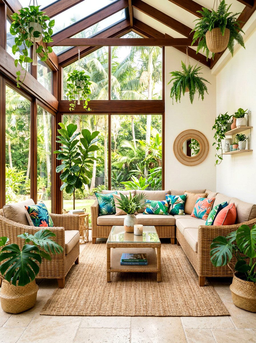 Wicker Furniture Sunroom - 30 bright sunroom ideas
