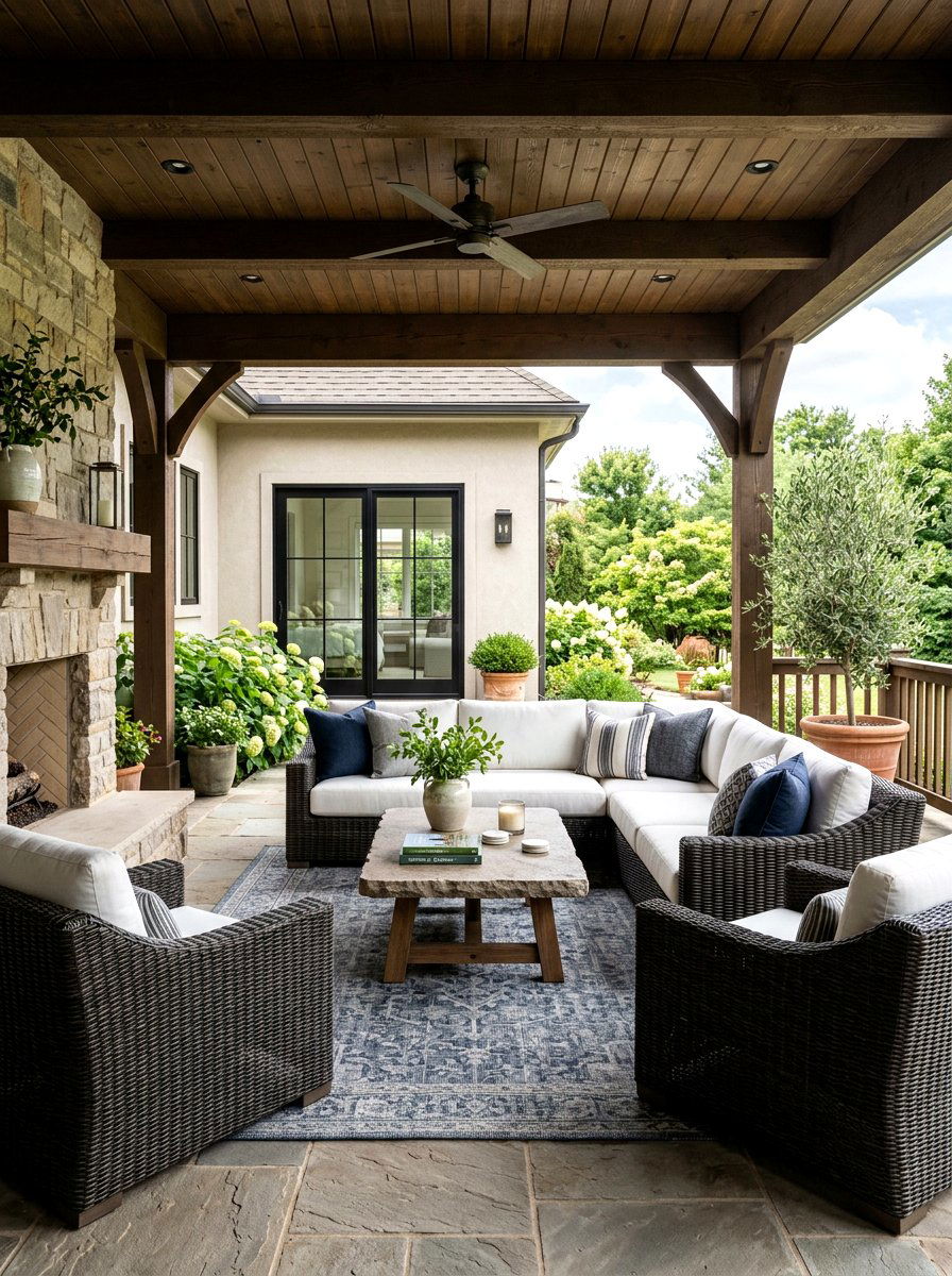 Wicker Furniture Transitional Patio - 30 transitional patio ideas