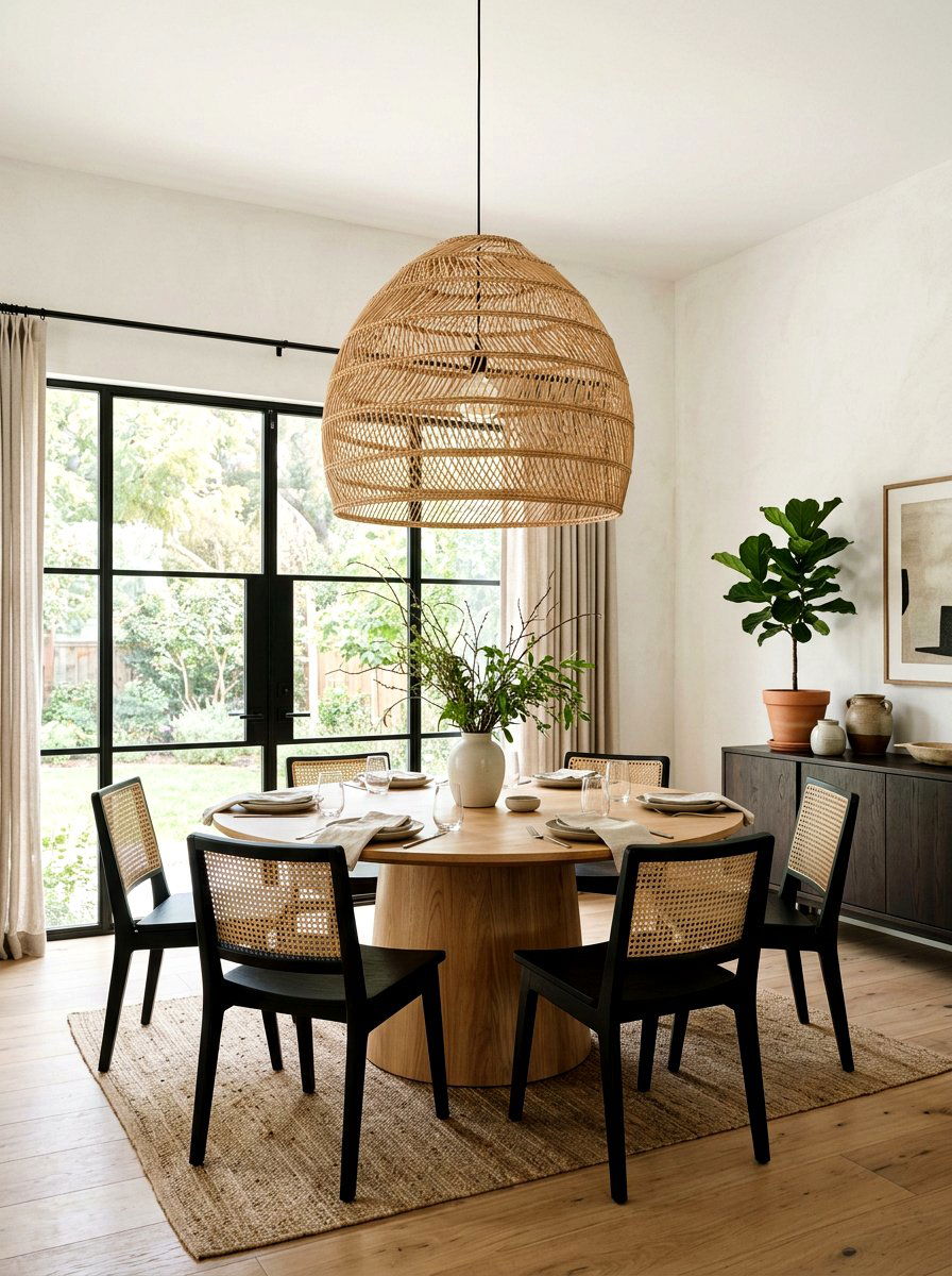 Wicker Lamp - 30 natural fiber decor ideas