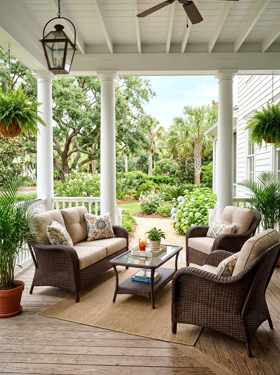 Wicker Lounge Set - 30 backyard furniture ideas