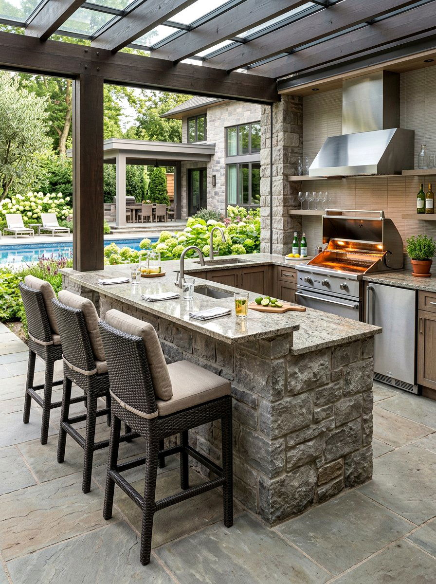 Wicker Outdoor Bar Stools - 30 all weather wicker patio ideas