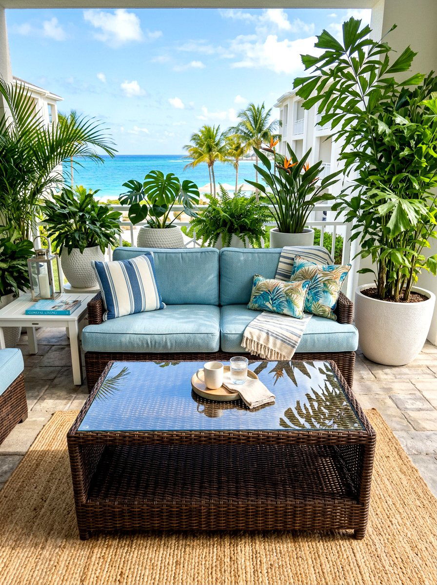 Wicker Patio Coffee Table - 30 outdoor coffee table ideas