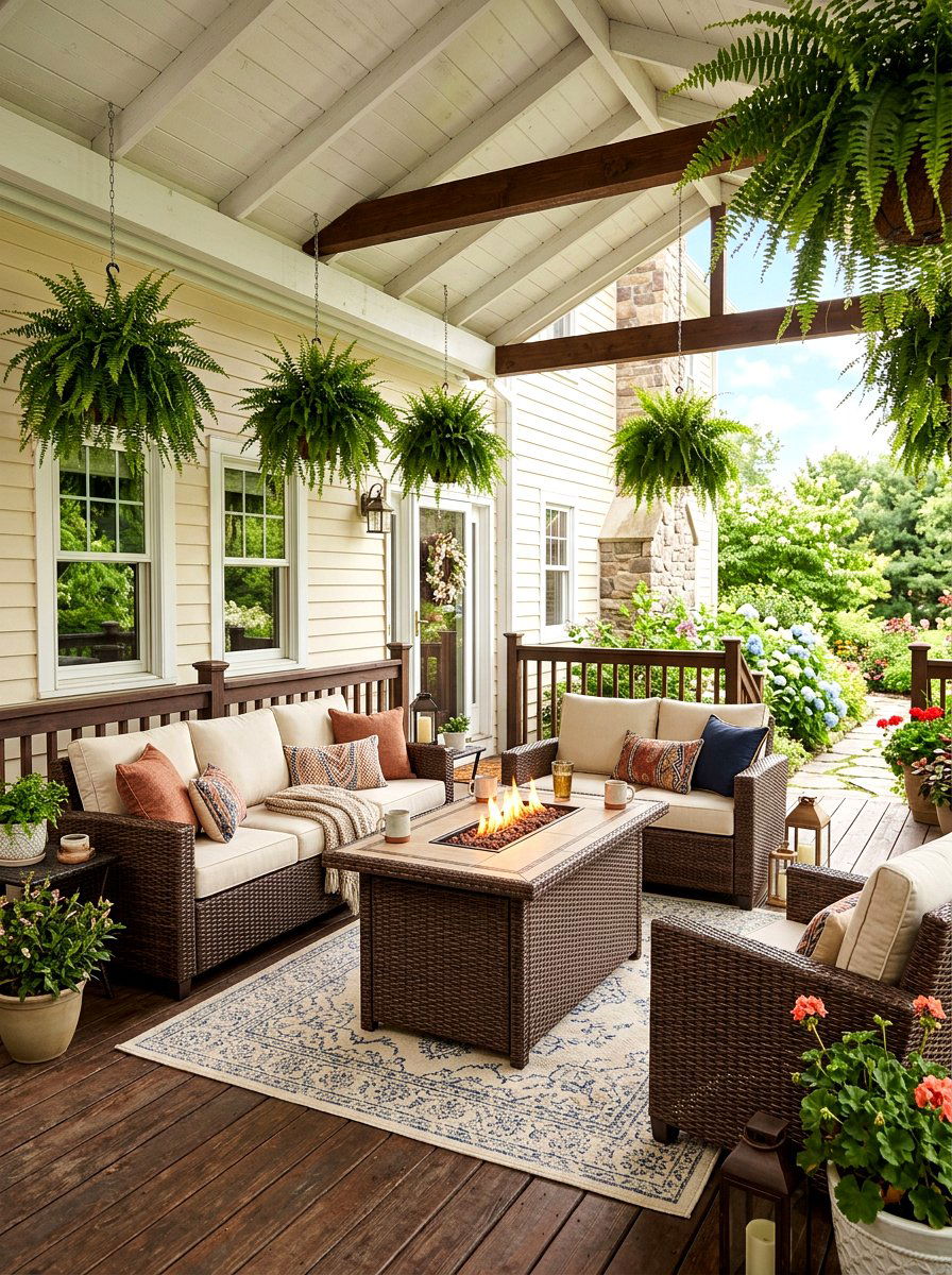 Wicker Patio Fire Pit Table - 30 fire pit table ideas