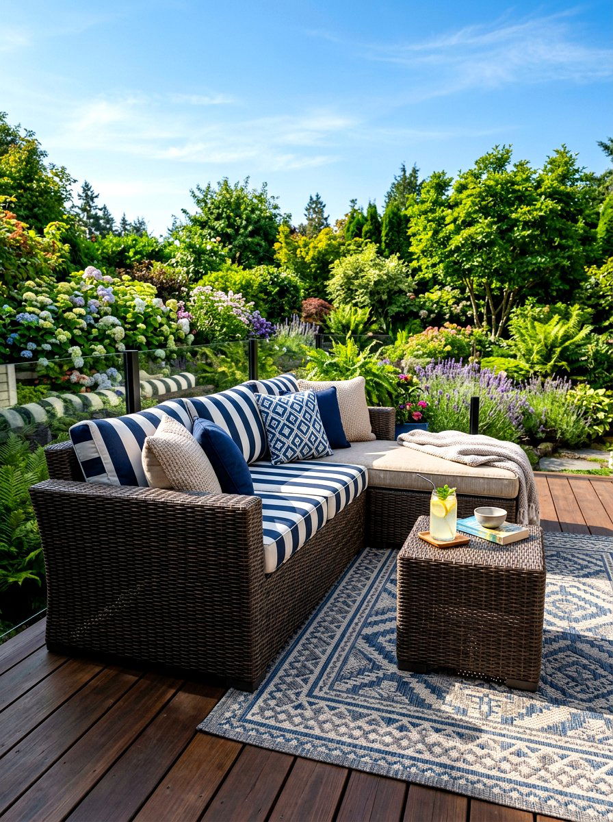 Wicker Patio Seating Box - 30 patio storage bench seating ideas