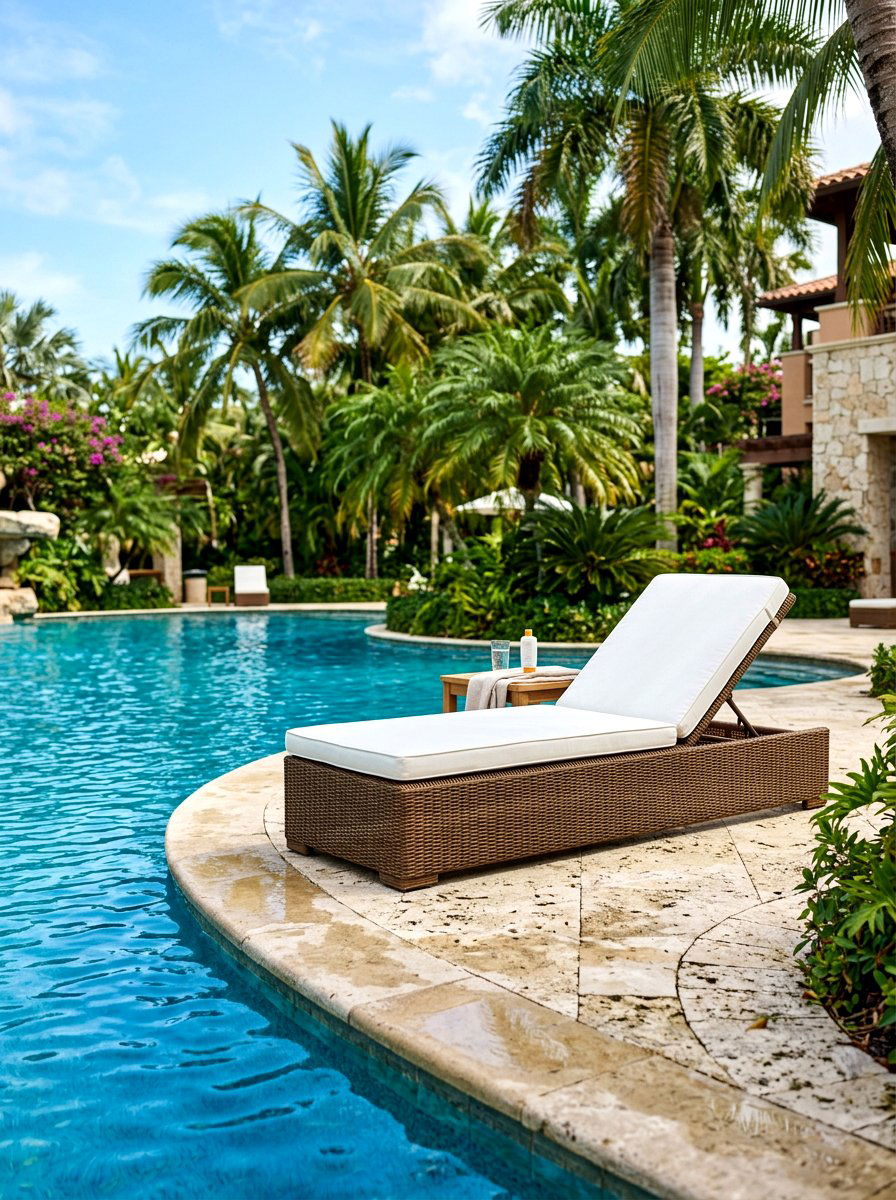 Wicker Pool Chaise Lounge - 30 all weather wicker patio ideas