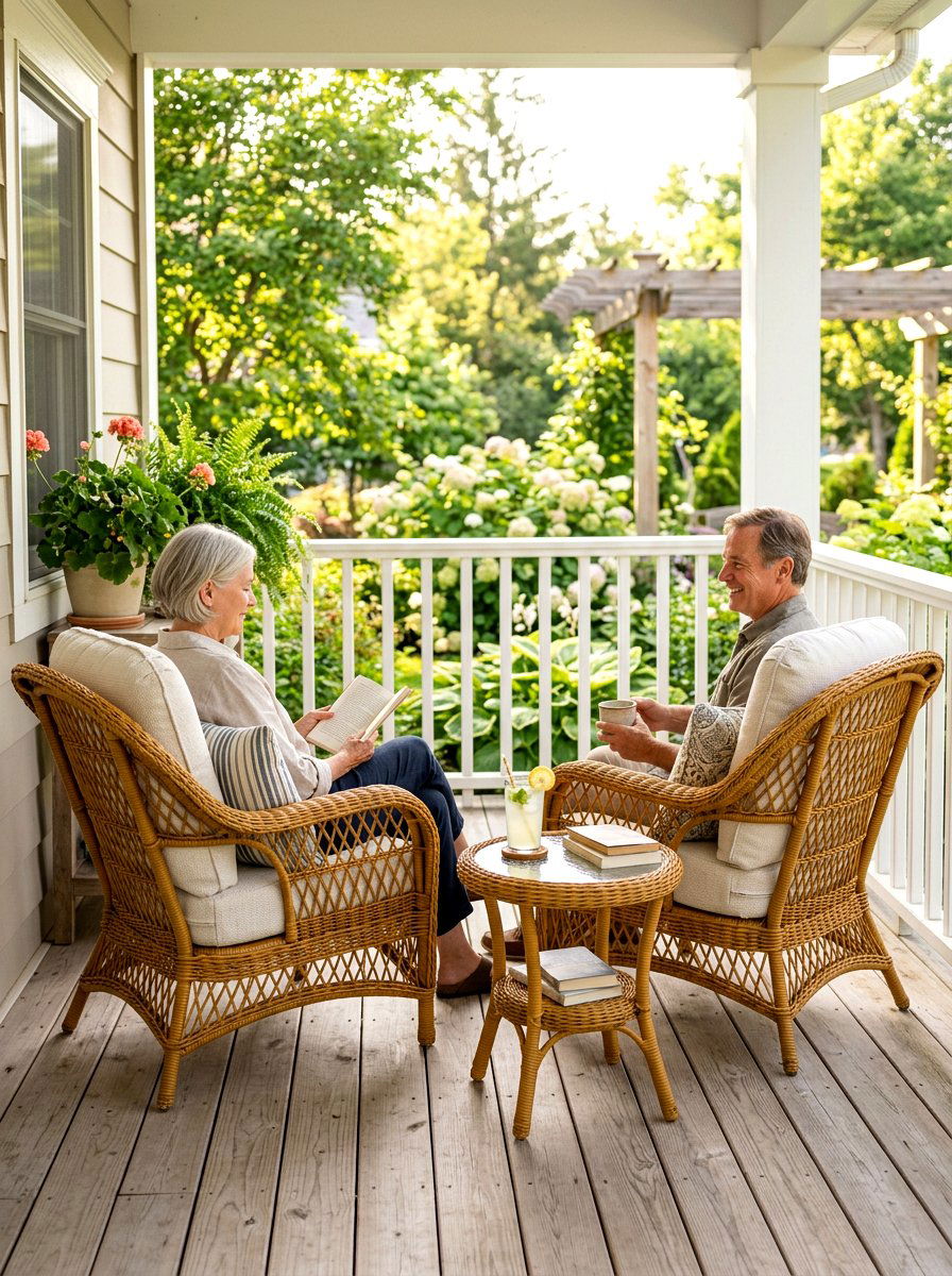 Wicker Porch Furniture - 30 viral front porch ideas