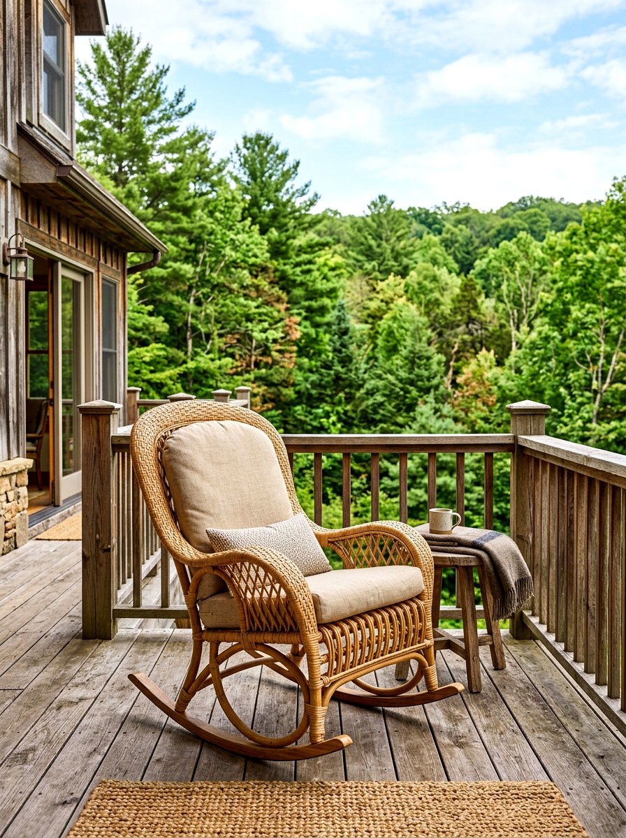 Wicker Rocking Chair - 30 wicker patio furniture ideas