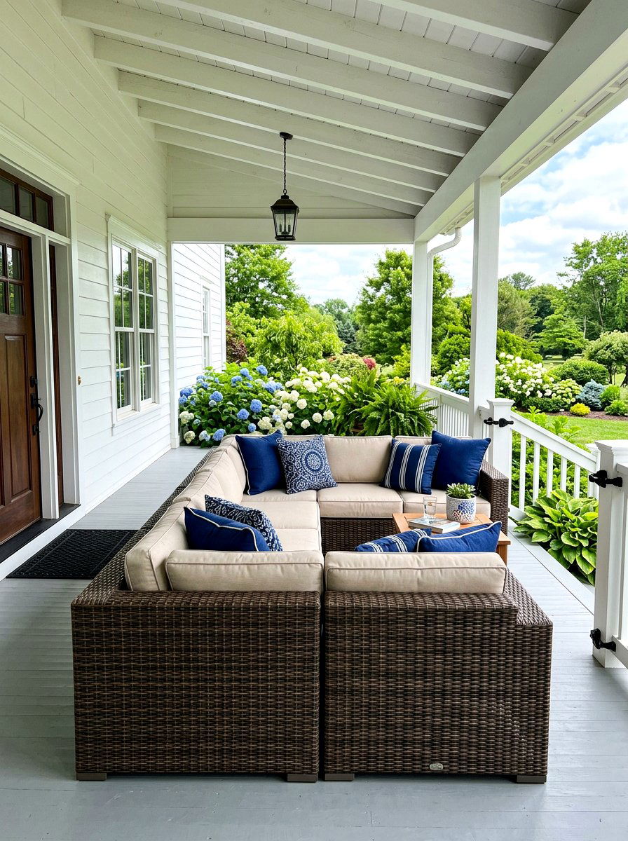 Wicker Sectional - 30 porch furniture ideas