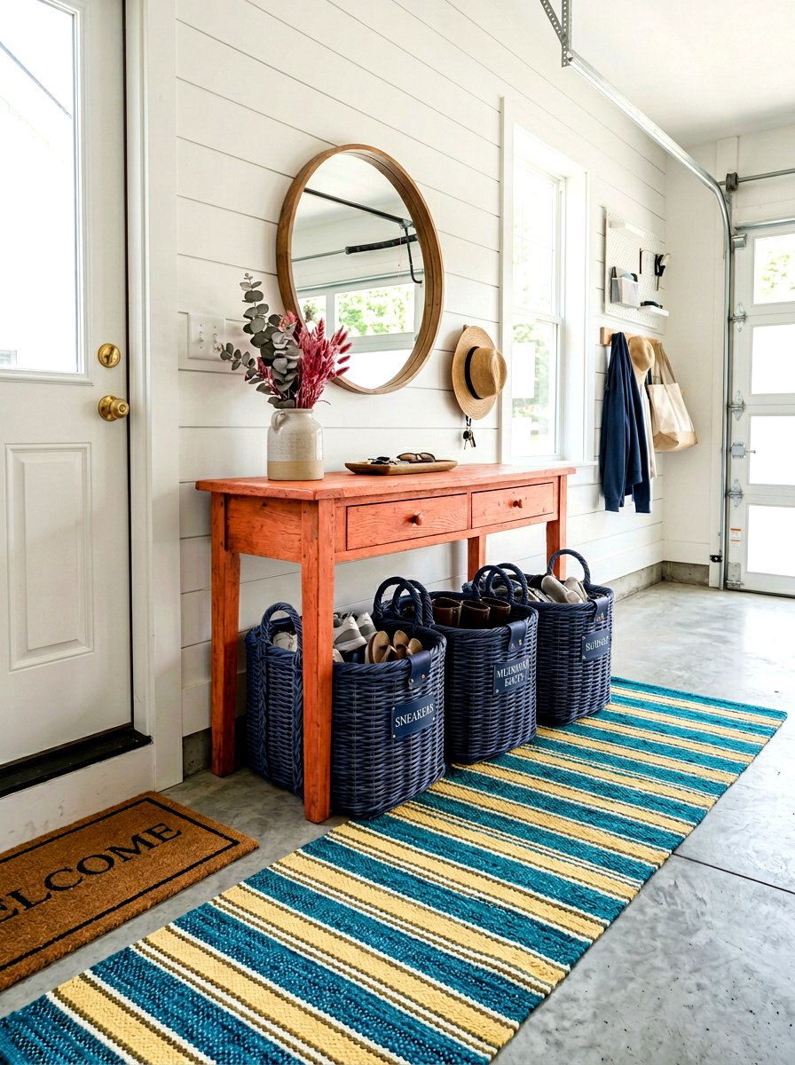 Wicker Shoe Baskets - 30 garage shoe storage ideas