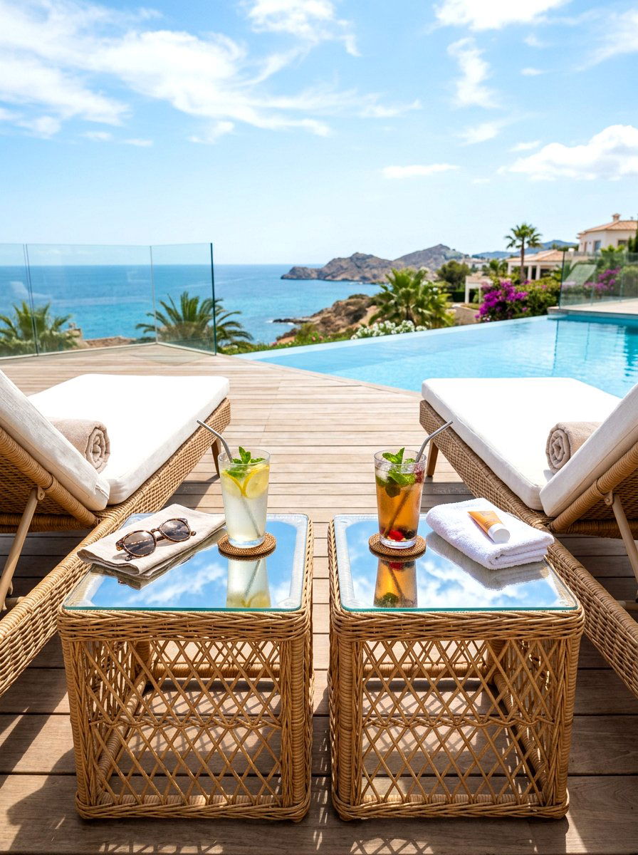 Wicker Side Tables - 30 all weather wicker patio ideas