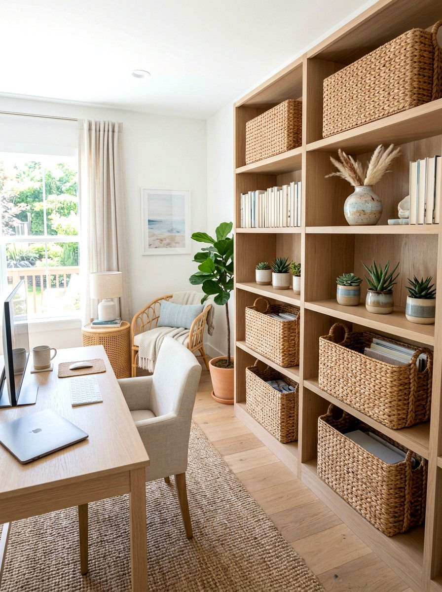 Wicker Storage Baskets - 30 file cabinet alternatives ideas