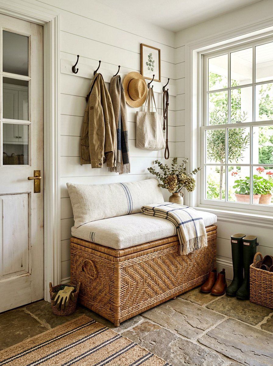 Wicker Storage Box Bench - 30 wicker patio furniture ideas