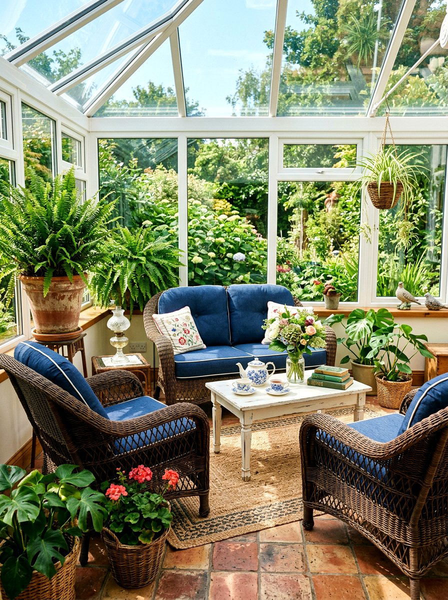 Wicker Sunroom Furniture - 30 grandma chic decor ideas
