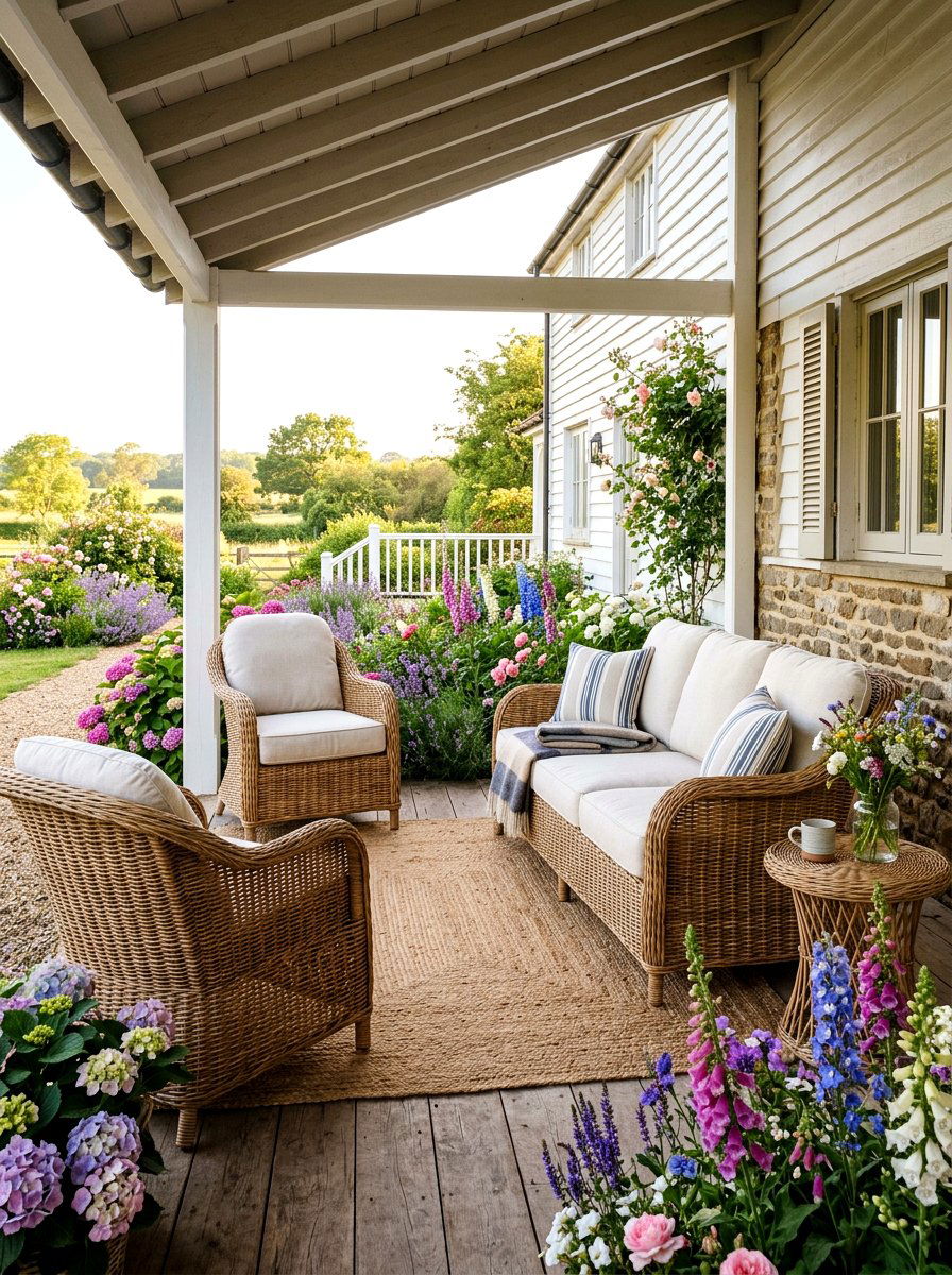 Wicker Textured Porch Seat